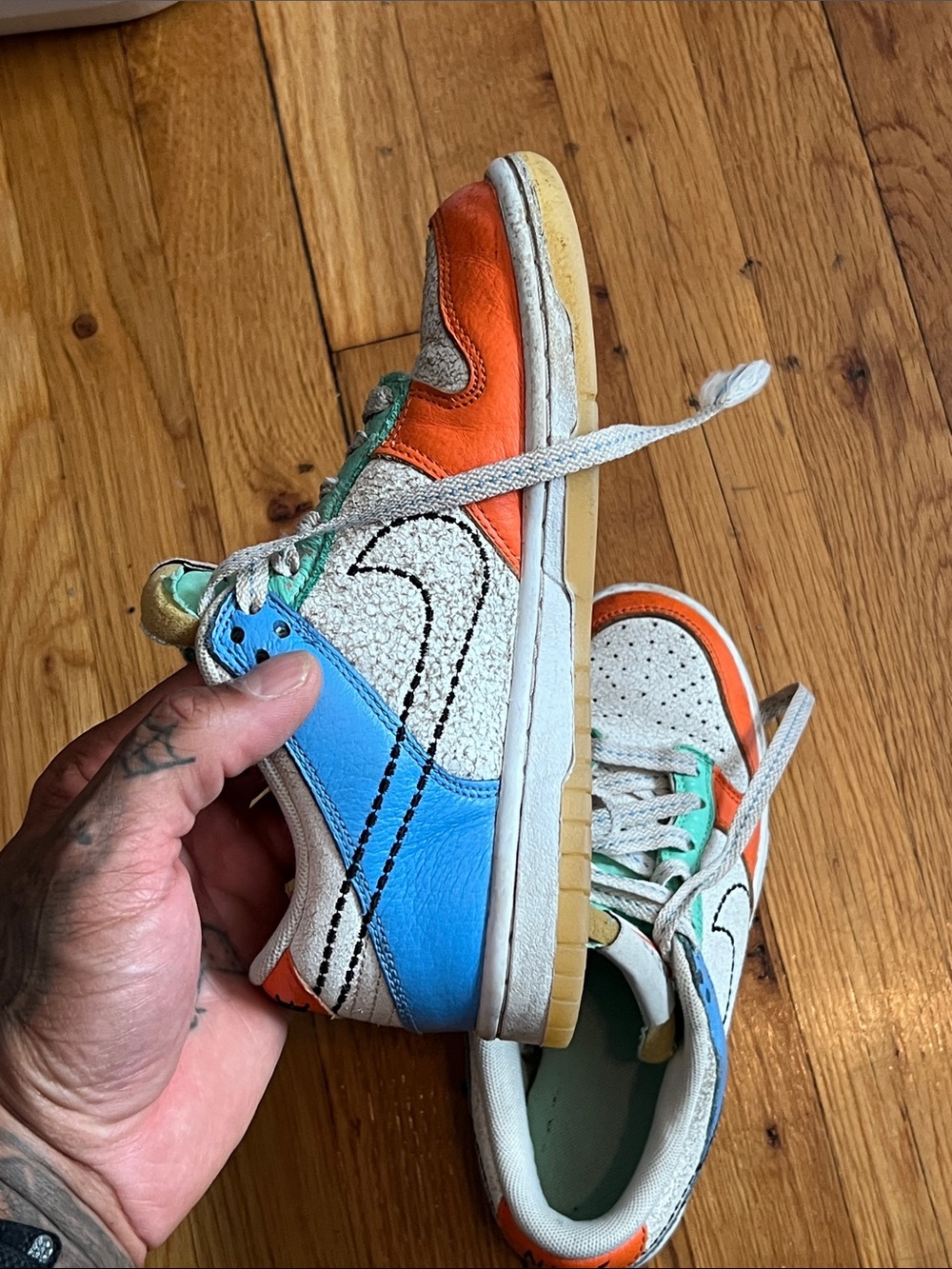Nike dunk Kids Low-Top Sneakers in multicolored youth 3.5Y - Picture 7 of 9